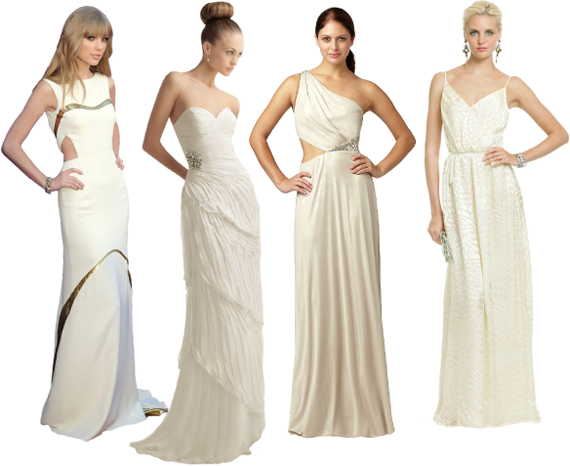 Белое платье на новый год 2013