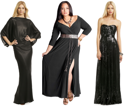 Черное платье на новый год 2013