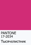 модный цвет 2017 розовый тысячелистник - фуксия