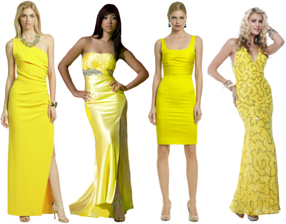Желтое платье на новый год 2013