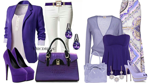 фиолетовый в одежде