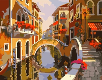 Картина по номерам. Каналы в Венеции