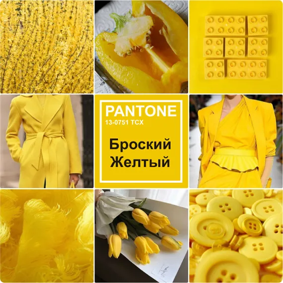 Модный Броский Желтый PANTONE 13-0751 TCX