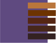 сочетание ультрафиолетового с коричневым