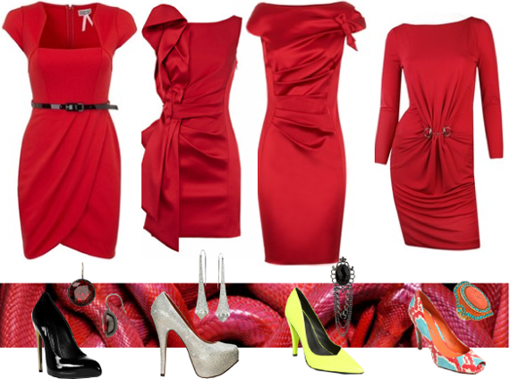 Красное платье на новый год 2013