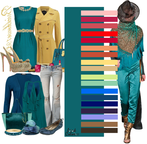 Модный цвет 2011 — Насыщенная бирюза. Сочетание