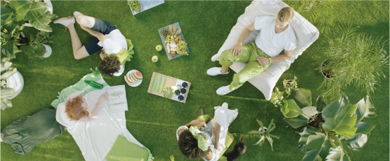 пикник в модном зеленом цвете 2017