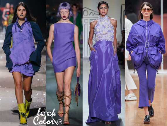 одежда модного цвета года 2022 Very Peri -фиолетово-синий