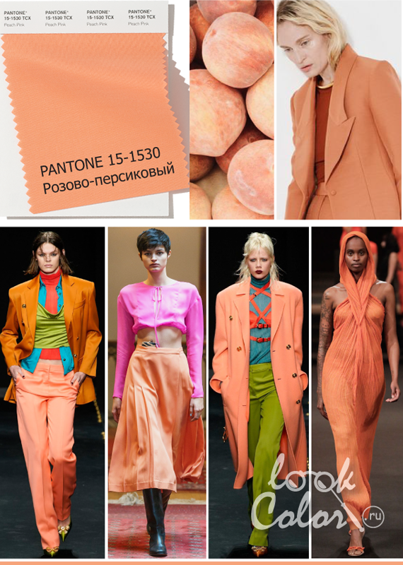 Модный персиковый PANTONE 15-1530 Розово-Персиковый Peach Pink