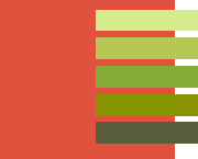 сочетание цвета 2012 с теплыми оттенками зеленого