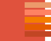 Сочетание цвета 2012 с оранжевыми оттенками