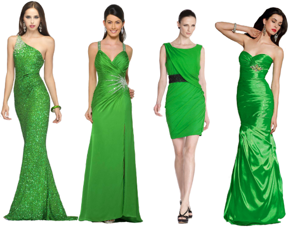Зеленое платье на новый год 2013