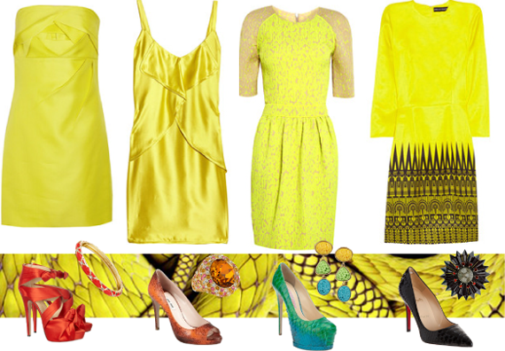 Желтое платье на новый год 2013