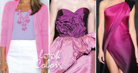 сочетание фиолетового и розового в одежде 1