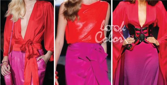 сочетание красного и розового в одежде 2