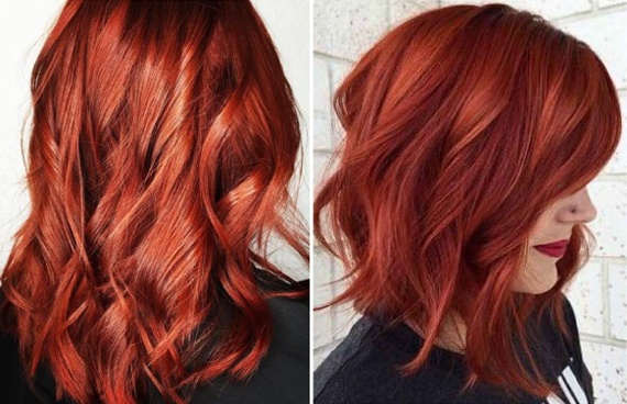 темно-медный или медно-красный цвет волос фото