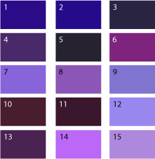 Фиолетовые оттенки для цветотипа зима