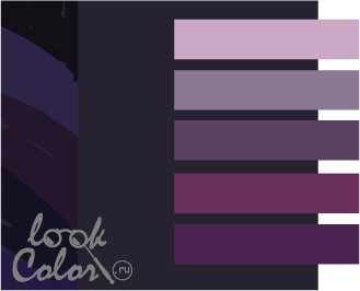сочетание фиолетово-черного цвета с фиолетовым