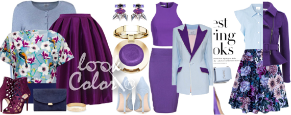 Одежда пурпурного цвета в гардеробе: сочетание