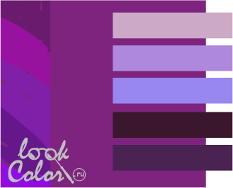 сочетание пурпура с фиолетовым