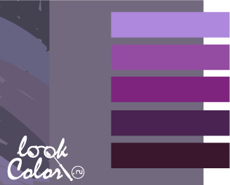 Серо-фиолетовый цвет сочетается с фиолетовым