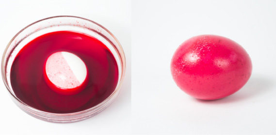 Как получить красный цвет в покраске пасхальных яиц