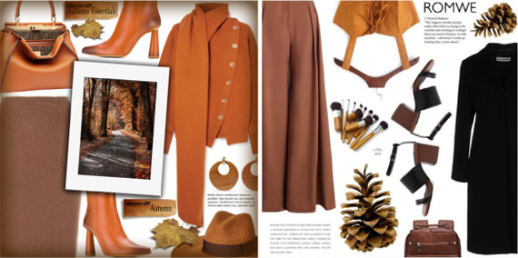 Сочетание оранжевого и коричневого в одежде