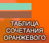 Таблица сочетания оранжевого цвета