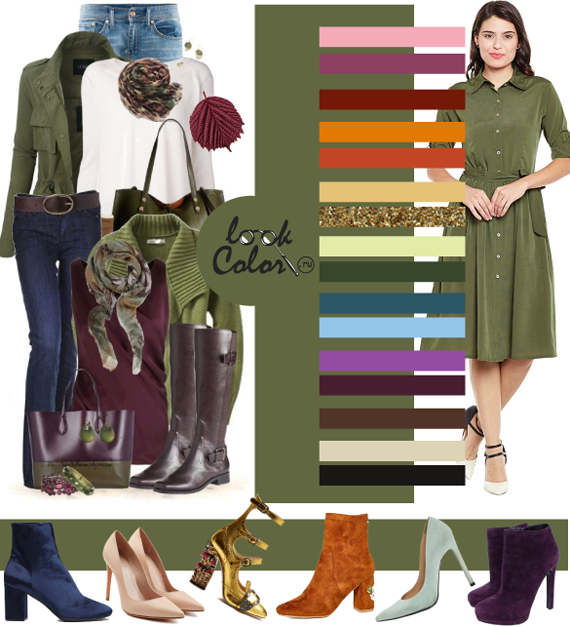 Оливковый цвет: оттенки, таблицы сочетания, подбор одежды фото