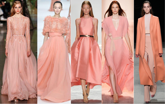 Персиковый цвет в модной одежде
