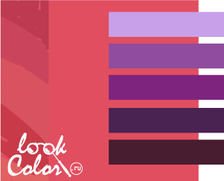 Цвет фламинго сочетается с фиолетовым