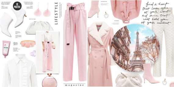 Нежно-розовый цвет сочетается в одежде