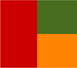 красно-зелено-оранжевый