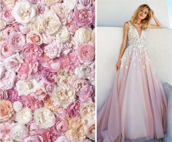 Белый и розовый для свадьбы