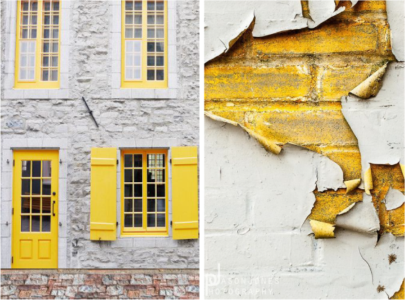 Сочетание белого и желтое для фасадов