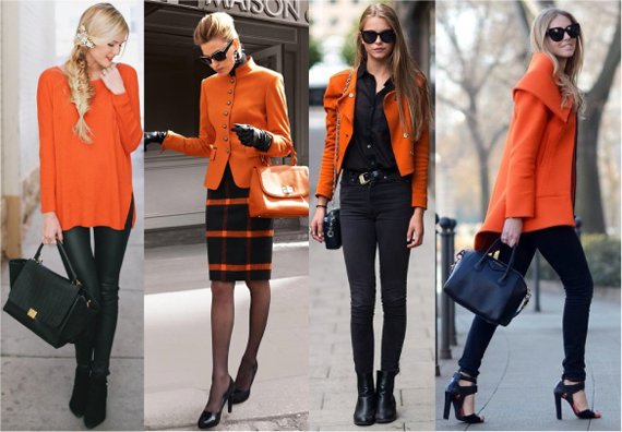 Сочетание оранжевого с черным цвета