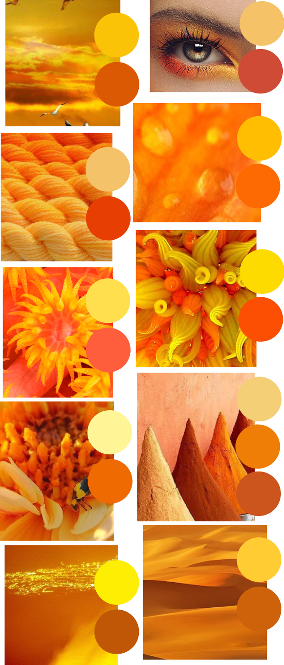сочетание желтого и оранжевого