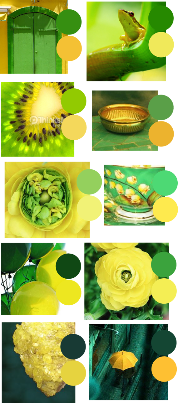 Сочетание зеленого и желтог