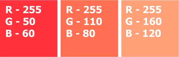 оранжевый цвет в моделе RGB