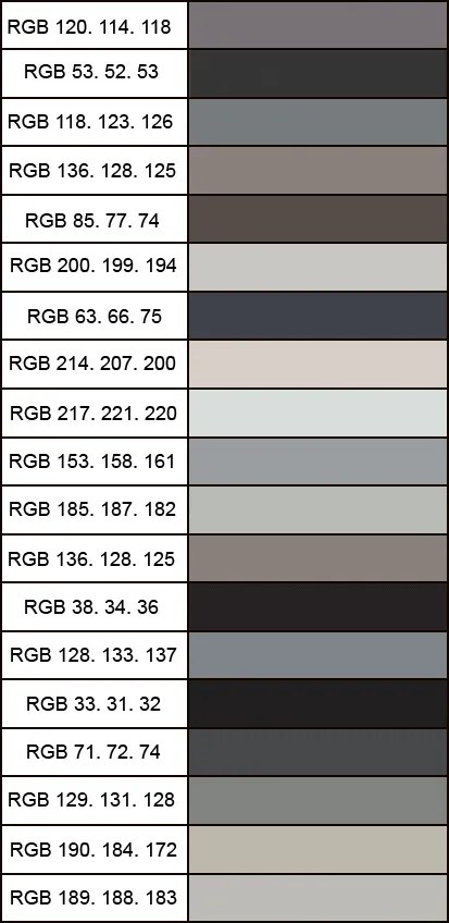 серый цвет в моделе RGB