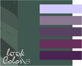 Сочетание серо-зеленого и фиолетового